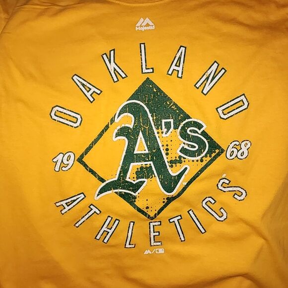 Men's Fanatics Branded Gold Oakland Athletics Dominate In The Box T-Shirt Size S - Picture 4 of 5